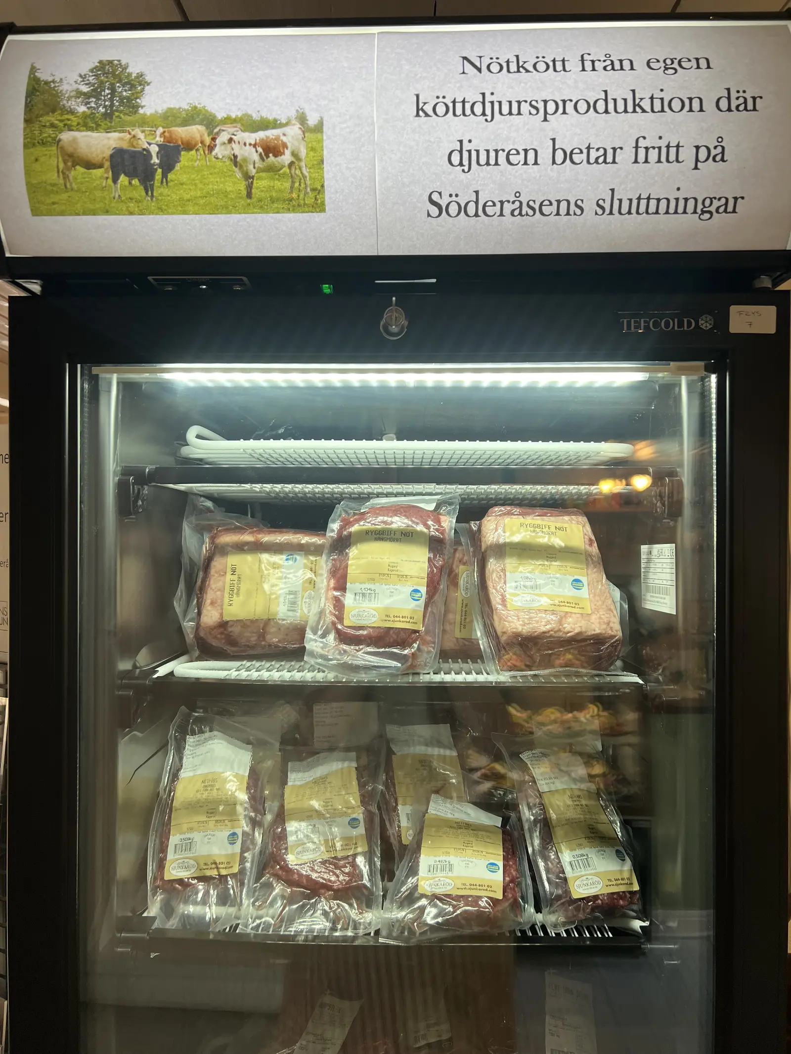 Frysen med kött från den egna gården